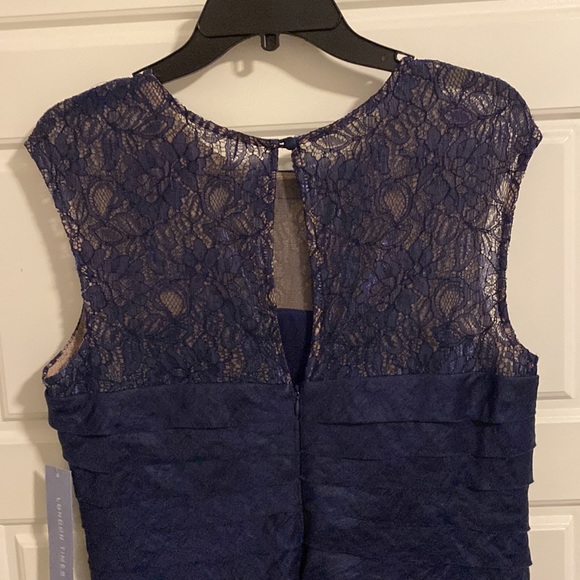 Navy blue full length formal - Picture 5 of 7
